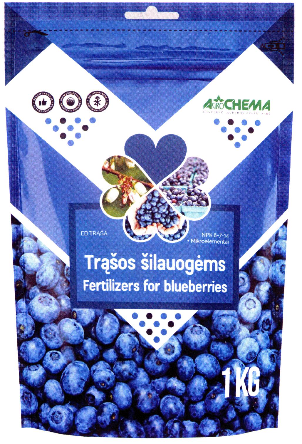 Prekės ženklas: AGROCHEMA Trąšos šilauogėms Fertilizers for blueberries